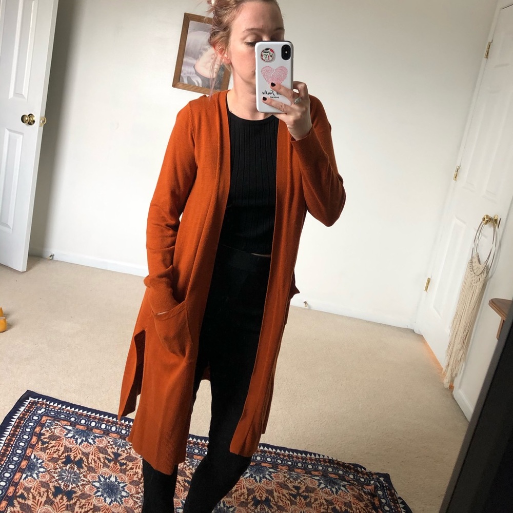 Burnt Orange Cardigan